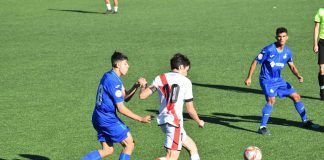Pablo Muñoz, jugador del Rayo Vallecano durante un encuentro en División de Honor