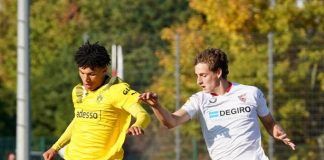 Derrota por 2 goles a cero del Sevilla frente al Borussia Dortmund, con lo que es eliminado de Youth League