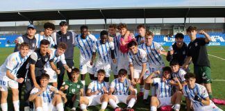 La plantilla del Leganés celebra la victoria