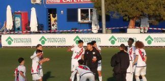 Rayo Vallecano durante el partido ante el Getafe