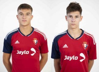 Los goleadores de Tajonar Carlos Lumbreras y Julen Vicuña, goleadores Osasuna