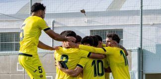 Los jugadores del Villarreal celebrando un gol