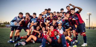 Celebración del Levante tras pasar a cuartos de copa
