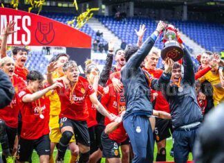 Tres equipos que luchan por la clasificación a la Copa del Rey Juvenil RCD Mallorca Campeón de Copa del Rey Juvenil