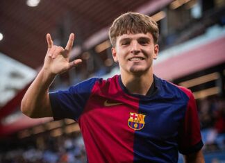 Juan Hernández le da la victoria al Barça con un doblete