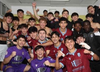 Victoria del Badajoz en el derbi pacense. Foto: cuenta de Instagram de la cantera del Badajoz