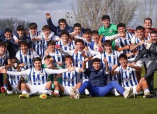 El balón parado le da la Copa del Rey al Leganés. Foto: cuenta de X de la cantera del CD Leganés