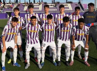 El Real Valladolid se agarra al balón parado ante el Unión Adarve para ganar un intenso encuentro que sentenció Sergio Esteban