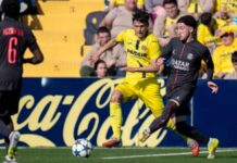 El PSG hunde el Sumbarino Amarillo. Foto: cuenta de X de la cantera del Villarreal CF.