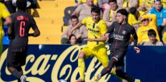 El PSG hunde el Sumbarino Amarillo. Foto: cuenta de X de la cantera del Villarreal CF.