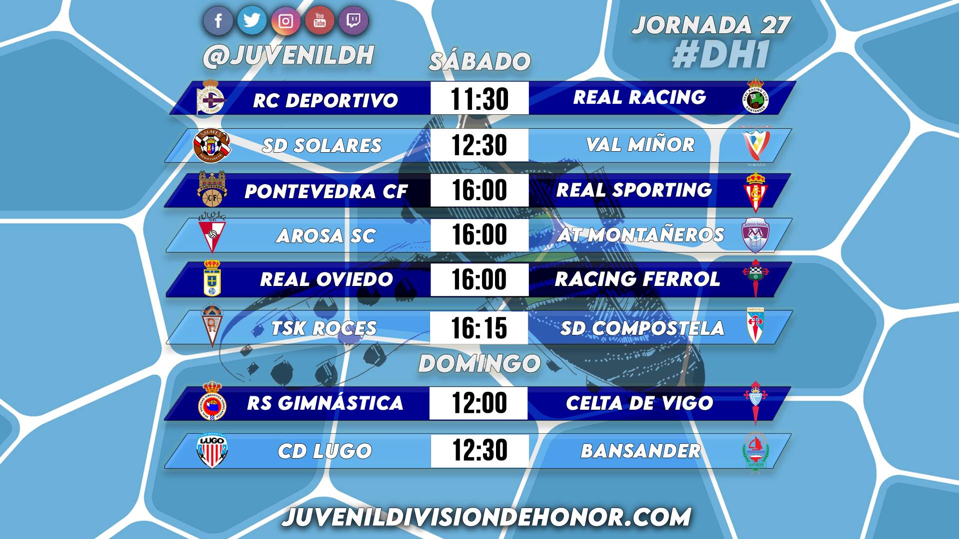 Horarios División de Honor