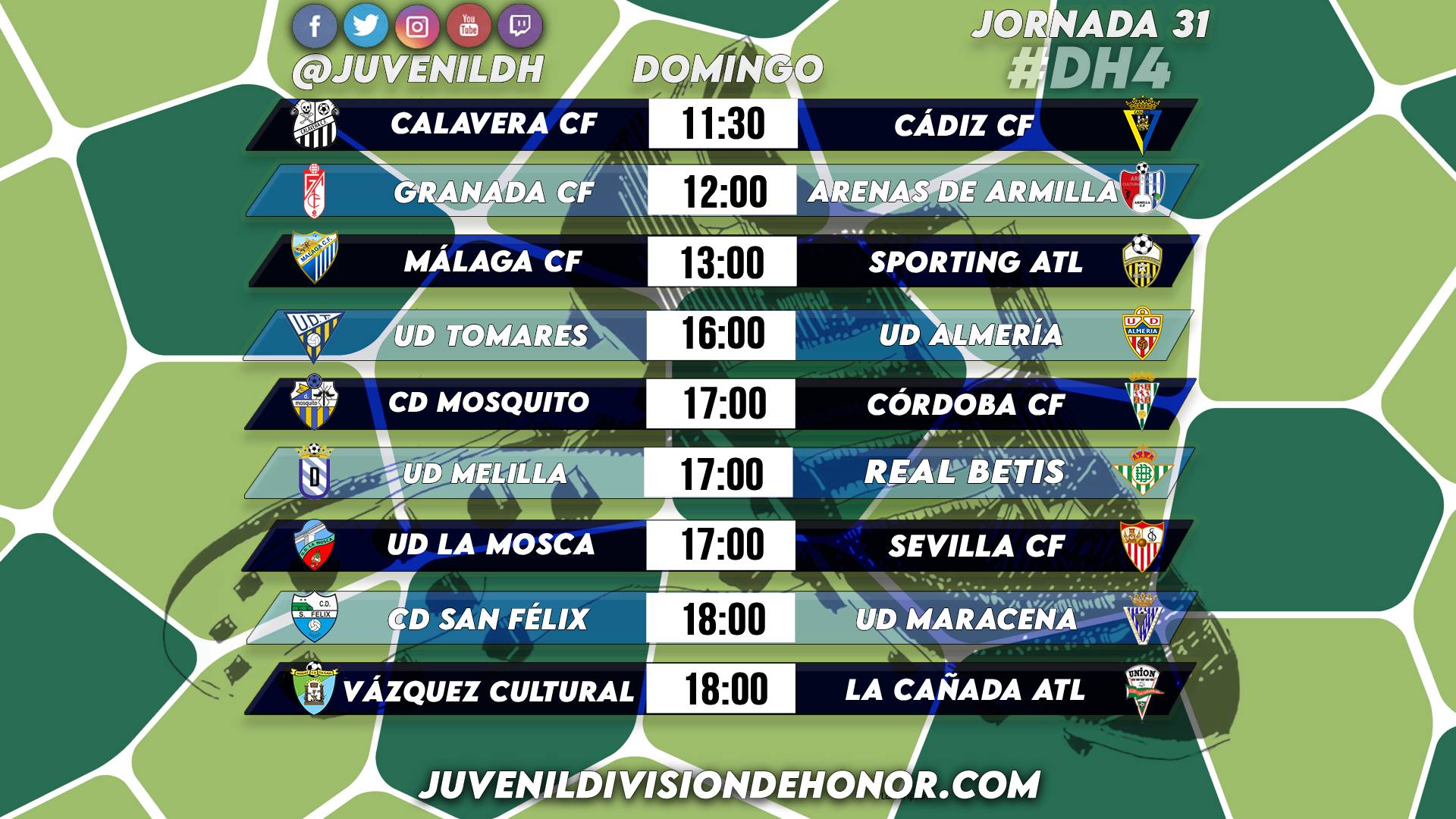 Horarios División de Honor