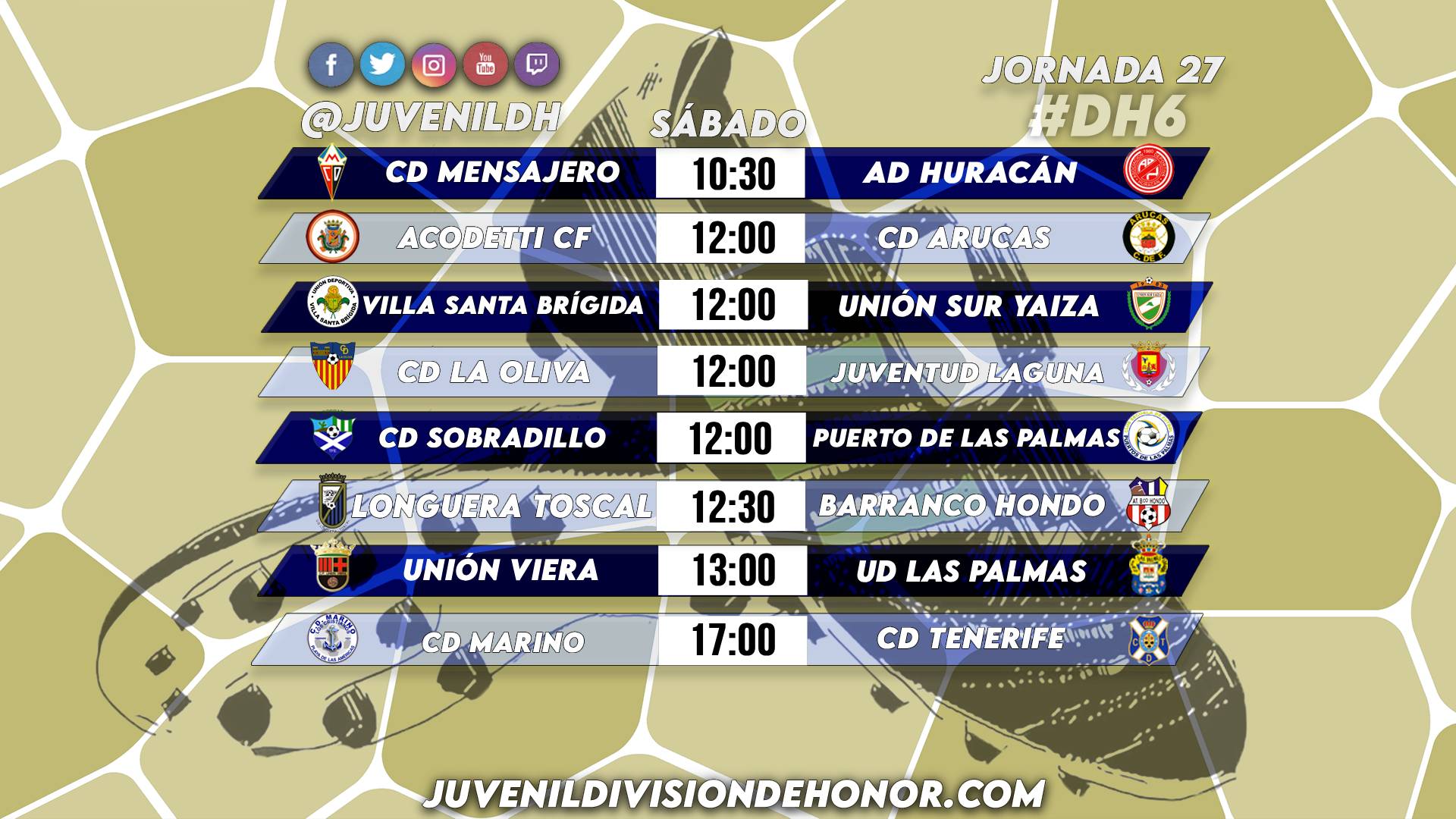 Horarios División de Honor