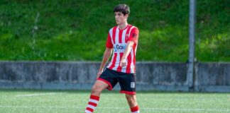El Athletic se interesa por Paul Arrizabalaga. Foto: cuenta de X de Las Vacas de Lezama.