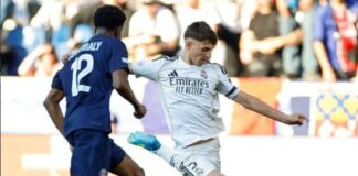 El Real Madrid creyó hasta el final. Foto: cuenta de X de la cantera del Real Madrid.