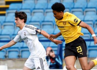 El Castilla roza la gloria inglesa. Foto: cuenta de X de la cantera del Real Madrid.